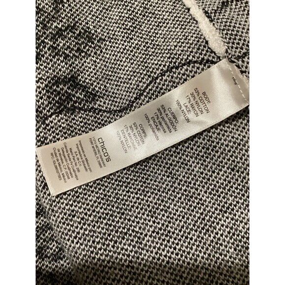 Chicos Jacket Womens S Floral Lace Open Front Cardigan Sweater Boho Chic - Picture 5 of 5